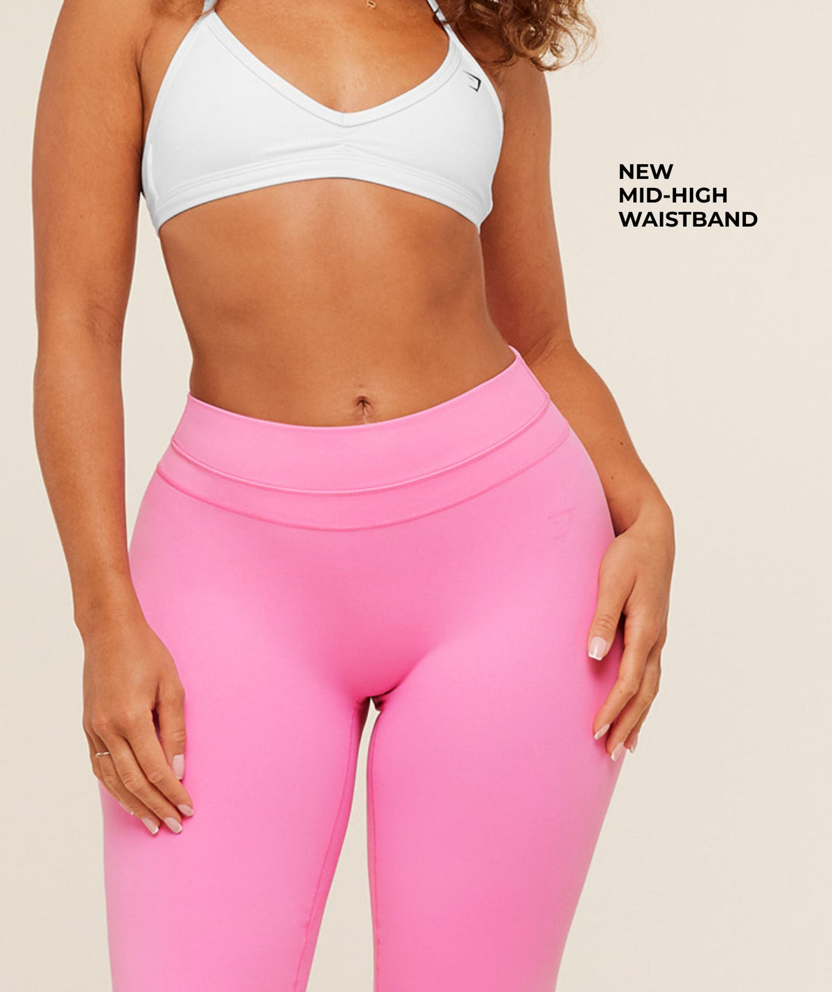Whitney Mid-High Rise Leggings - Focus Pink