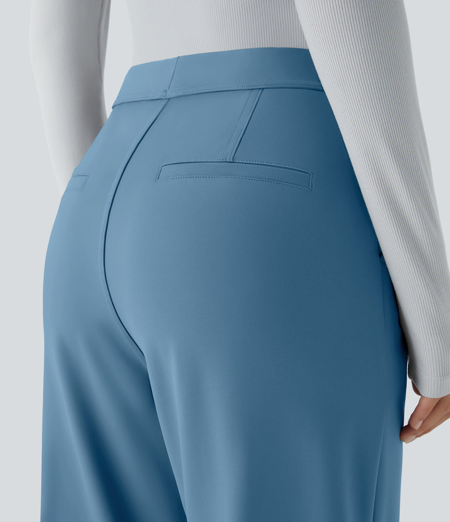 Halara Flex™ DayStretch High Waisted Pocket Work Flare Pants - Light Azure
