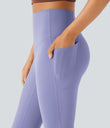 Halara UltraSculpt™ High Waisted Tummy Control Pocket Shaping Yoga Bootcut Leggings - Baby Lavender