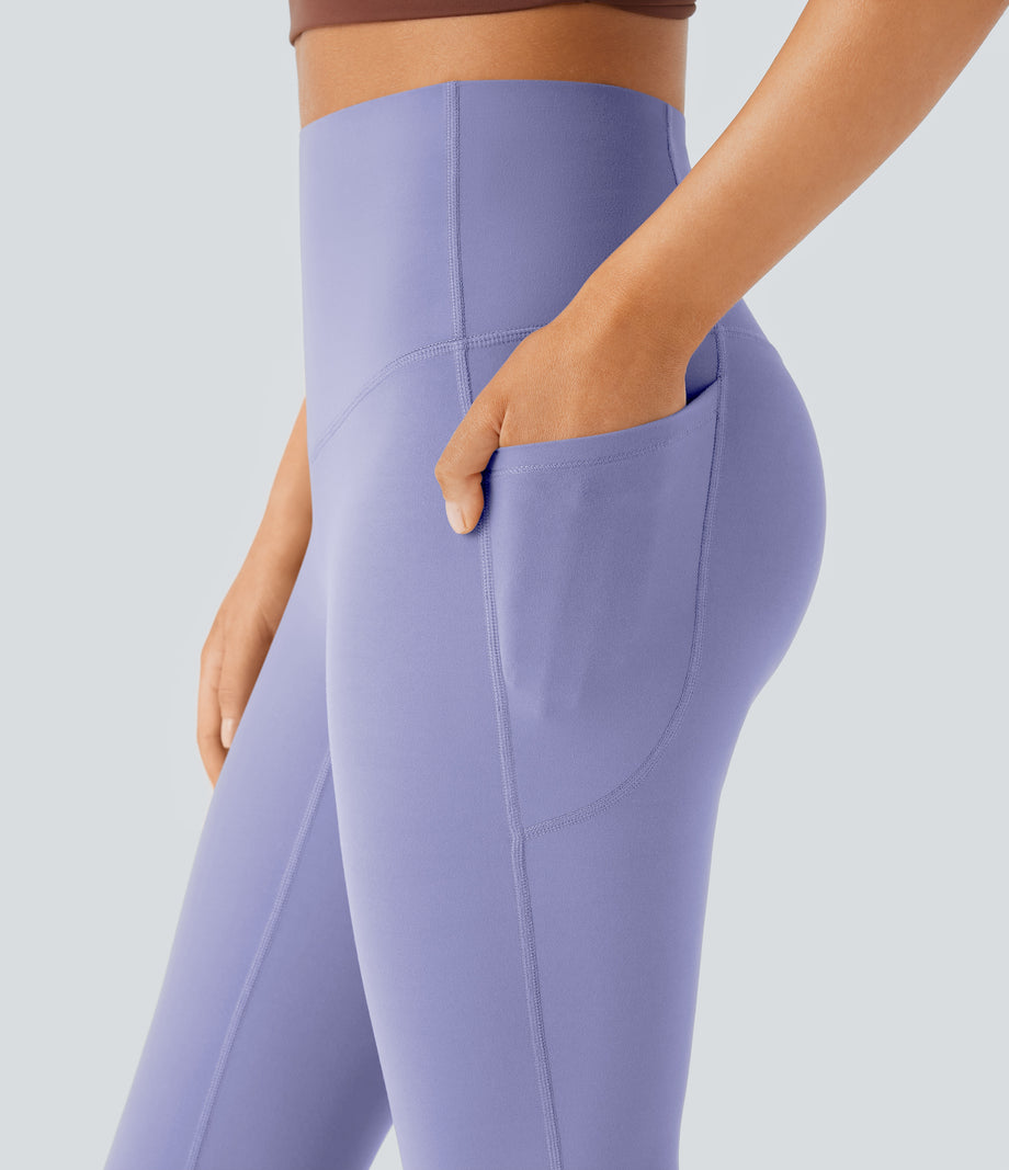 Halara UltraSculpt™ High Waisted Tummy Control Pocket Shaping Yoga Bootcut Leggings - Baby Lavender