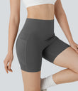 Halara UltraSculpt™ High Waisted Butt Lifting Tummy Control Pocket Shaping Training Biker Shorts 5'' - Volcanic Ash