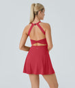Backless Twisted Active Dress - Winterberry