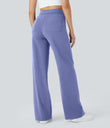 DayStretch High Waisted Pockets Straight Leg Casual Pants - Jacaranda
