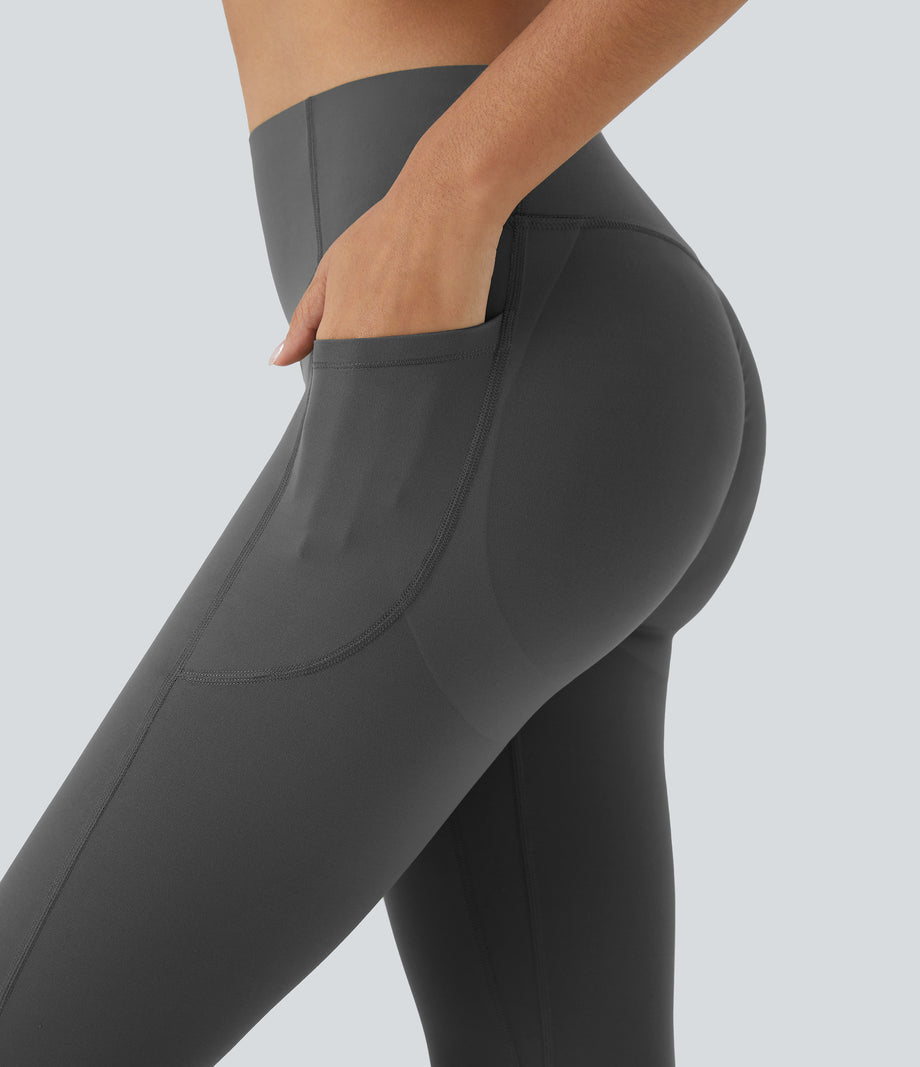 Halara UltraSculpt™ High Waisted Scrunch Butt Lifting Tummy Control Pocket Shaping Capri Training Leggings - Volcanic Ash