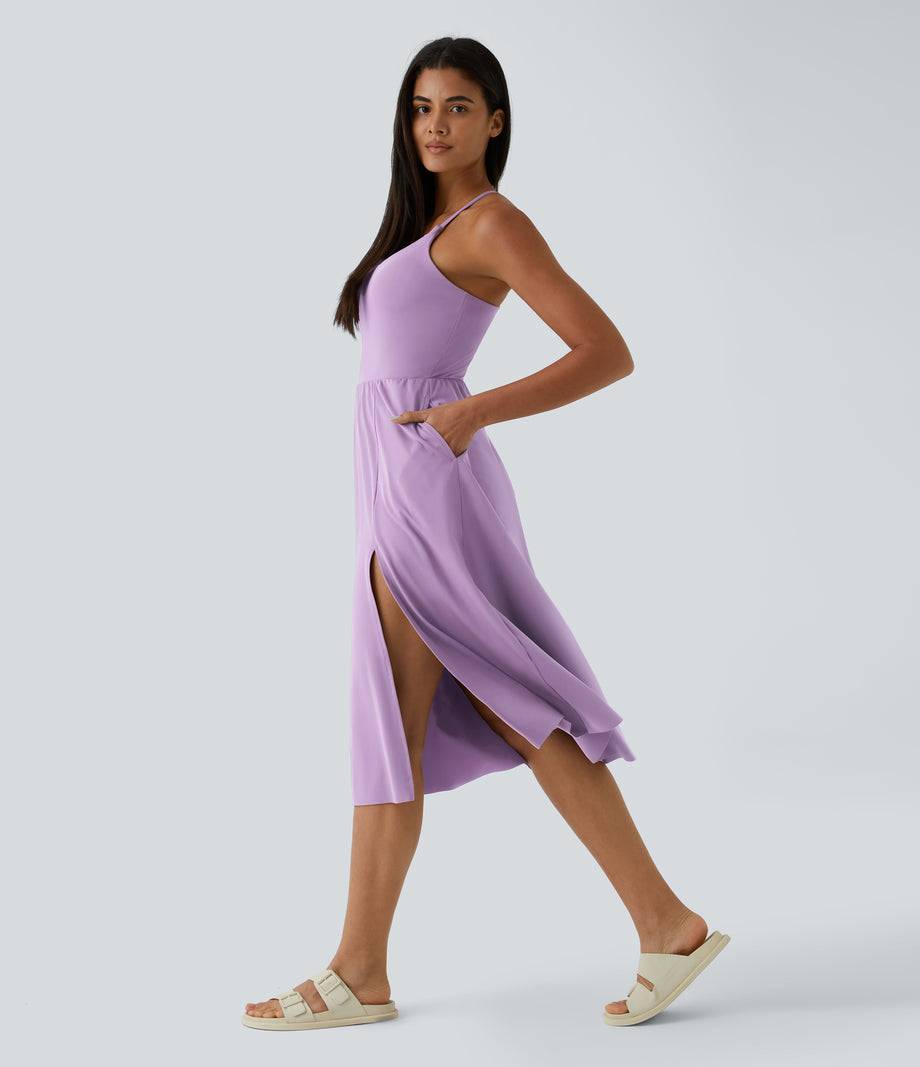Everyday Midi Chill Dress-La Land - Orchid Bouquet