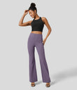 Halara Flex™ High Waisted Back Side Pocket Slight Flare Work Pants - Montana Grape