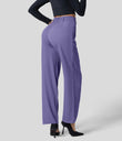 Halara Flex™ High Waisted Zipper Pocket Shirred Straight Leg Work Pants - Veronica