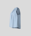 Keyhole Back Halter Sleeveless Curved Hem Work Blouse - Skyride