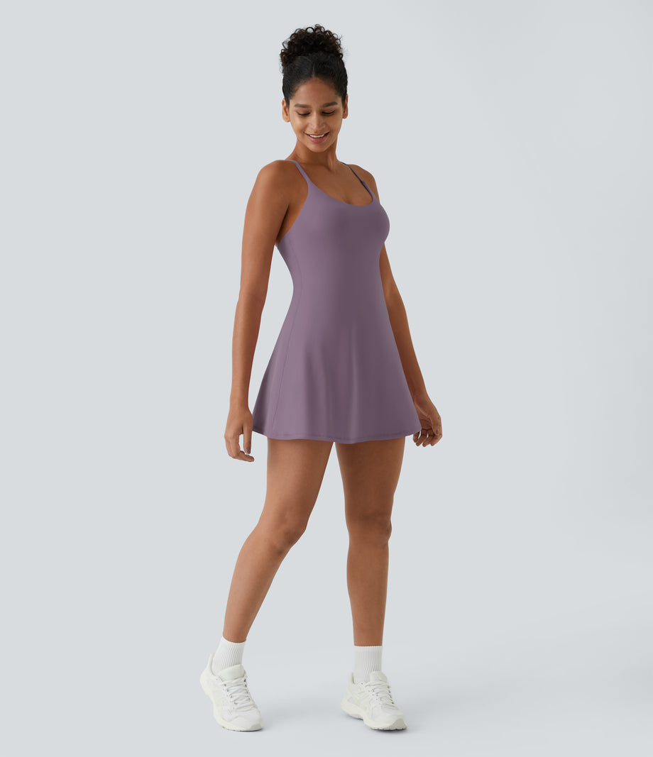 SoftlyZero™ Plush Backless Active Dress-Easy Peezy Edition - Tulip Purple