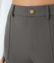 DayStretch High Waisted Zipper Pockets Solid Skinny Cargo Pants - Deep Red Grey
