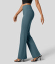 Halara Flex™ High Waisted Back Side Pocket Slight Flare Work Pants - Nighttime Blue