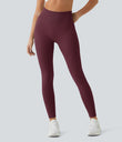 OneForm Seamless Flow High Waisted Booty Scrunch Leggings - Red Mahogany