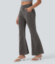 Halara Flex™ High Waisted Crossover Pocket Washed Casual Jeans - Iron Gate Denim
