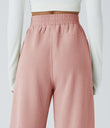 High Waisted Pocket Straight Leg Baggy Mop Corduroy Casual Pants - Rosette