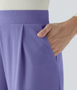Halara Flex™ High Waisted Body Sculpt Waist-Slimming Pocket Wide Leg Micro Waffle Work Pants - Aster Purple
