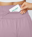 SoftlyZero™ Airy Super High Waisted 2-in-1  Cool Touch Yoga Shorts 5'' with Pockets-Longer Length - Pink Purple