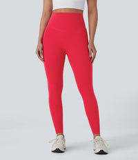 Halara UltraSculpt™ High Waisted Butt Lifting Tummy Control Pocket Shaping Workout Leggings - Aura Orange