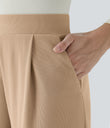 Halara Flex™ High Waisted Body Sculpt Waist-Slimming Pocket Wide Leg Micro Waffle Work Pants - Mellow Buff