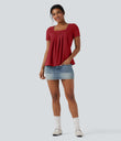 Square Neck Short Sleeve Casual Top - Emboldened