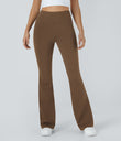DayStretch High Waisted Pocket Flare Yoga Leggings - Sepia