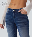 Halara Flex™ Low Rise Flare Washed Casual Jeans with Pockets - Estate Blue Denim