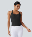 SoftlyZero™ Plush Cut Out Yoga Tank Top A-D Cups - Black