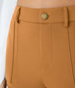 DayStretch High Waisted Zipper Pockets Solid Skinny Cargo Pants - Buckskin