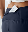 SoftlyZero™ Airy Super High Waisted 2-in-1  Cool Touch Yoga Shorts 5'' with Pockets-Longer Length - Mood Indigo