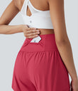 SoftlyZero™ Airy Super High Waisted 2-in-1 Cool Touch Yoga Shorts 5'' with Pockets - Winterberry