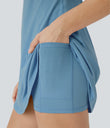 SoftlyZero™ Plush Backless Active Dress - Warm Mid Blue