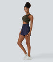 Breezeful™ High Waisted Pocket Quick Dry Casual Shorts 4" - Patriot Blue