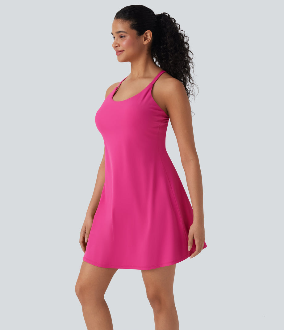 SoftlyZero™ Plush Active Dress-Longer Length-Easy Peezy Edition DD-F Cups - Fuchsia Purple