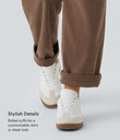 Mid Rise Zipper Pocket Corduroy Casual Pants - Acorn
