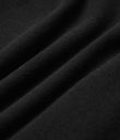 Mock-neck Long Sleeve Ruched Asymmetric Hem Thermal Casual Top - Black