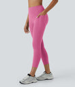 Halara UltraSculpt™ High Waisted Scrunch Butt Lifting Tummy Control Pocket Shaping Capri Training Leggings - Pink Power