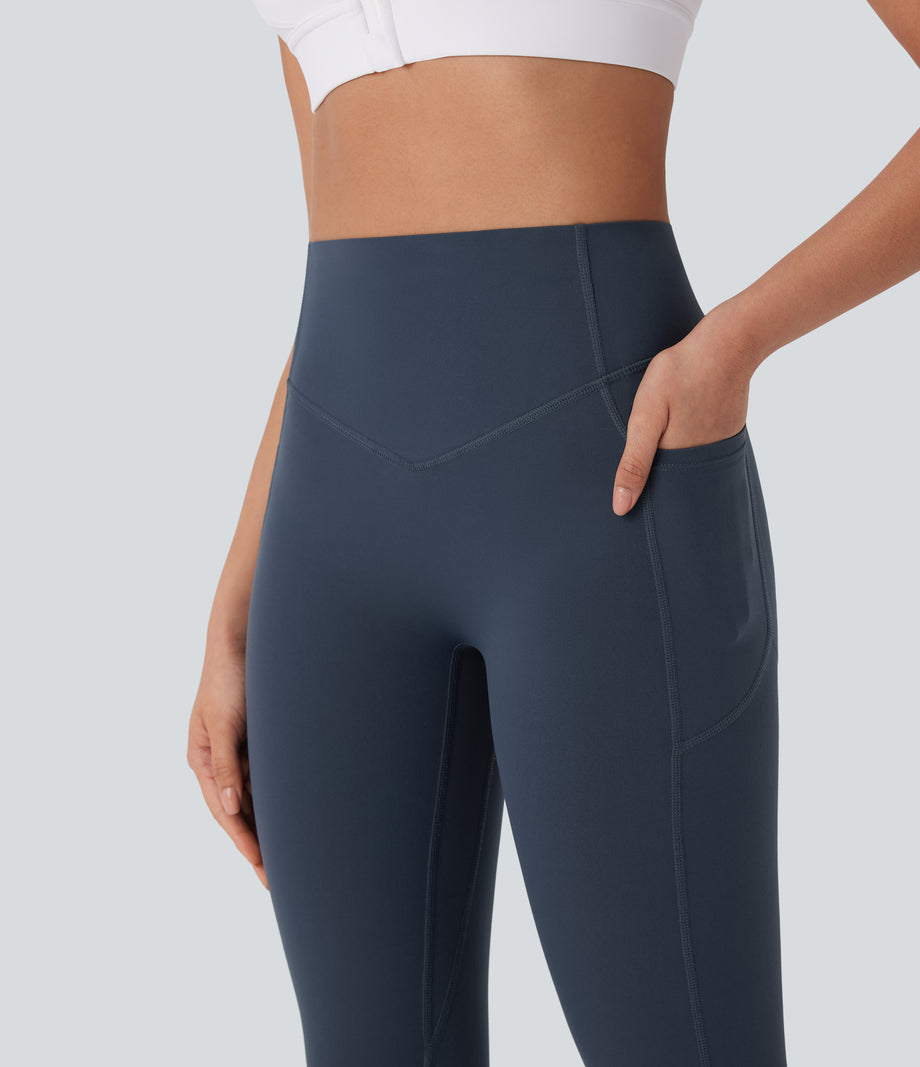 Halara UltraSculpt™ High Waisted Tummy Control Butt Lifting Ruched Pocket Shaping Yoga Leggings - Carbon