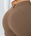 DayStretch High Waisted Zipper Pockets Solid Skinny Cargo Pants - Burro