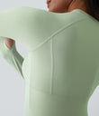 Solid Thumb Hole Yoga Sports Top - Dewkist