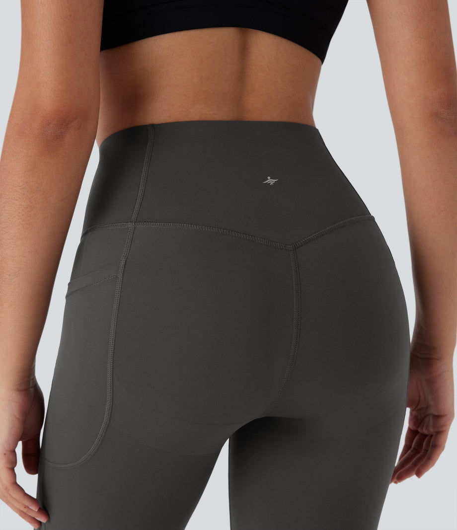 Halara UltraSculpt™ High Waisted Butt Lifting Tummy Control Pocket Shaping Training Biker Shorts 7'' - Volcanic Ash