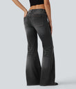 Halara Flex™ Low Rise Flare Washed Casual Jeans with Pockets - Phantom Denim