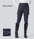 High Waisted Sheen 7/8 Leggings with Pockets - Blue Nights
