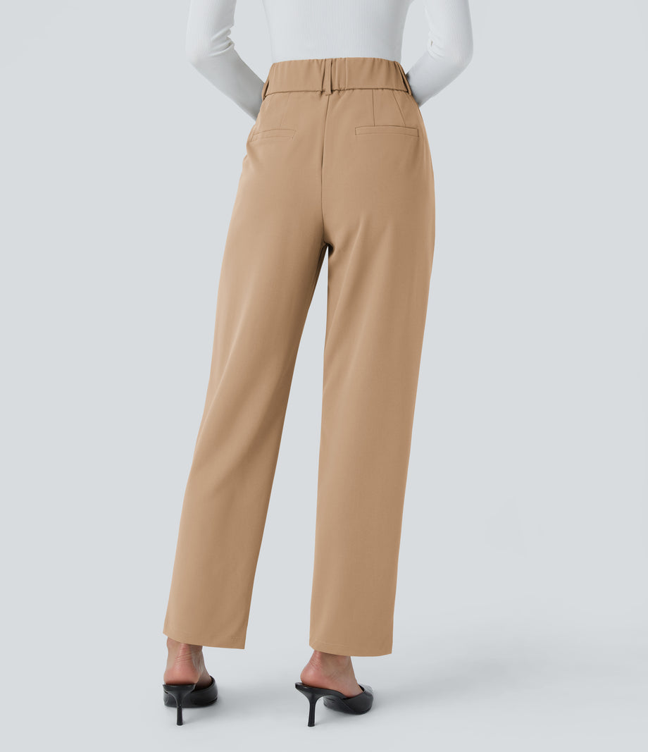 Halara Flex™ High Waisted Pocket Solid Work Tapered Pants - Cartouche