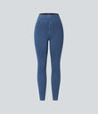 Halara Flex™ High Waisted Pocket Denim Casual Leggings - Denim Dark Blue