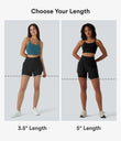 Breezeful™ Super High Waisted Curved Hem 2-in-1 Pocket Quick Dry Yoga Shorts 3.5'' - Black