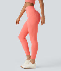 Halara UltraSculpt™ High Waisted Butt Lifting Tummy Control Pocket Shaping Workout Leggings - Fusion Coral