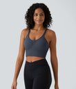 OneForm Seamless Flow Low Support Ruched Double Straps Sports Bra A-D Cups - Spellbound