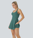 SoftlyZero™ Airy Backless Twisted Cool Touch Dance Active Dress-Easy Peezy Edition - Blue Spruce