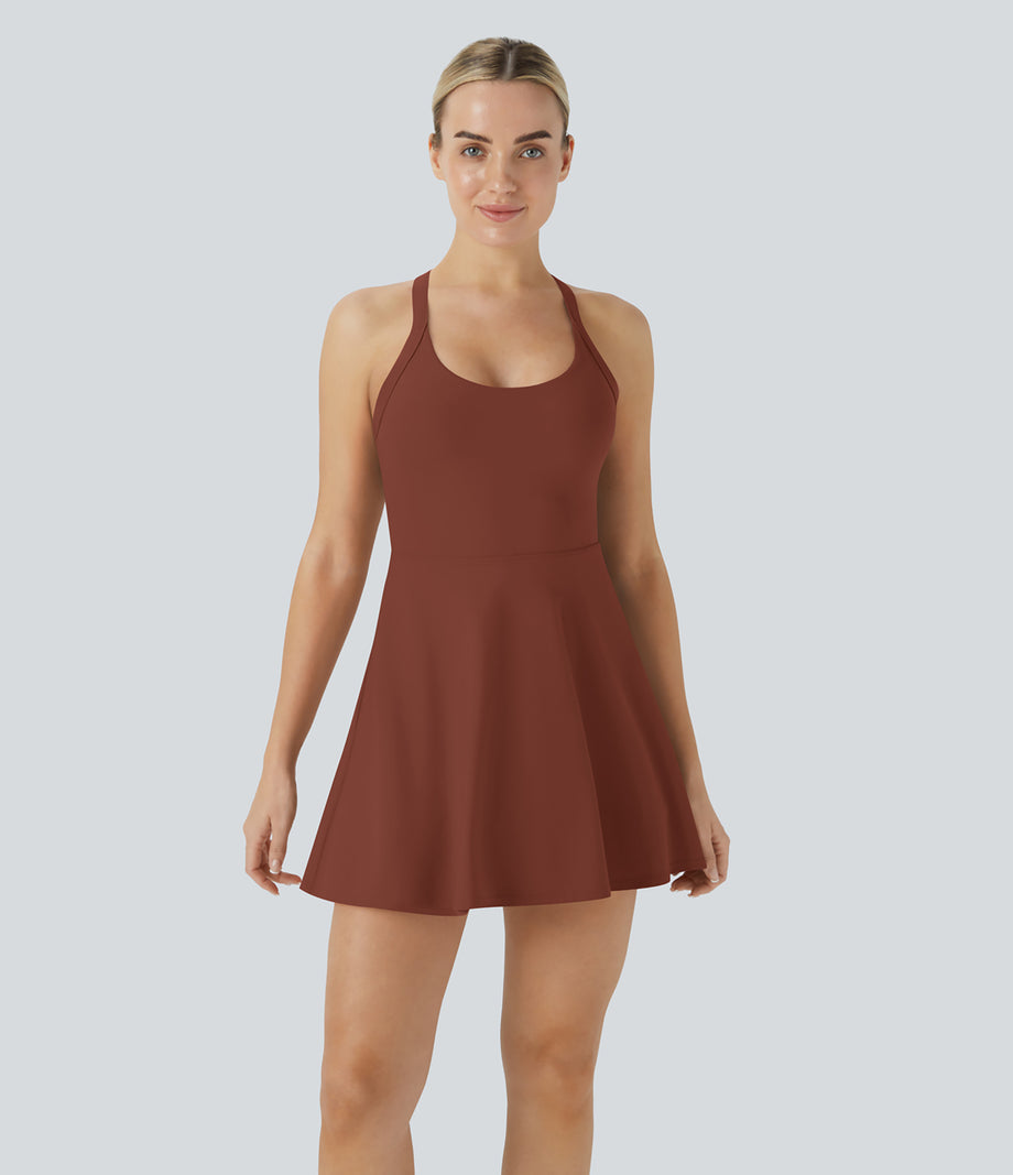 Backless Twisted Active Dress - Sequoia