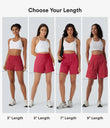 SoftlyZero™ Airy Super High Waisted 2-in-1 Cool Touch Yoga Shorts 9" with Pockets - Winterberry