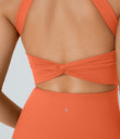 Backless Twisted Active Dress - Dusty Orange